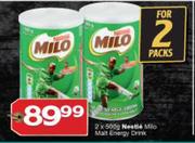 Nestle Milo Malt Energy Drink-2 x 500g