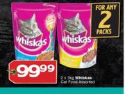 Whiskas Cat Food Assorted-2 x 1Kg