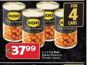 Koo Baked Beans In Tomato Sauce-4 x 410g