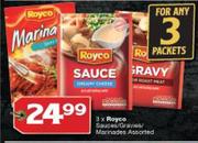 Royco Sauces/Gravies Marinades Assorted-For 3