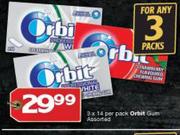 Orbit Gum Assorted-3 x 14 Per Pack