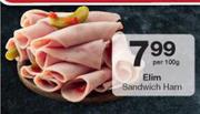 Elim Sandwich Ham-Per 100g 