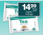 Housebrand Tagless Teabags-100 Per Pack