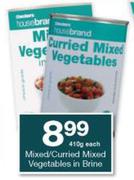 Housebrand Mixed/ Curried Mixed Vegetable In Brine-410g Each