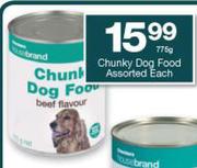 Housebrand Chunky Dog Food Assorted-775g Each