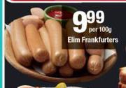 Elim Frankfurters-100g