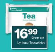 Housebrand Lynlose Tagless Teabags-100's Per Pack
