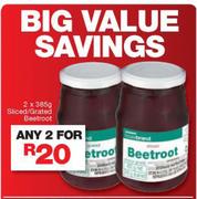 Housebrand Sliced/Grated Beetroot-2X385g