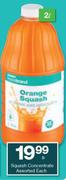 Housebrand Orange Squash Concentrate-2L Each