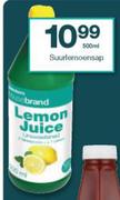 Housebrand Lemon Juice-500ml Each
