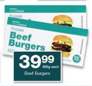 Housebrand Beef Burgers-800g Each