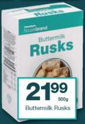 Housebrand Buttermilk Rusks-500g Each