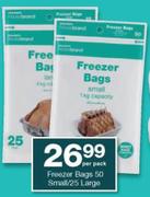 Housebrand Freezer Bags 50 Small/ 25Large-Per Pack