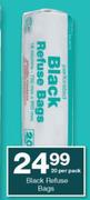 Housebrand Black Refuse Bags-20 Per Pack