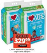 Lovies Premium Jumbo Pack Disposable Nappies-Per Pack
