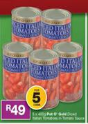 Pot O Gold Diced Italian Tomatoes In Tomato Sauce-5 x 400g