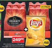 Strongbow Apple Cider NRB Assorted-24x330ml Per Pack & Get Free Lay's Chips Assorted-125g Each