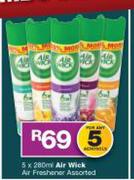 Air Wick Air Freshener Assorted-5 x 280ml