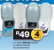 Shield aanrol vir mans/dames verskeidenheid-4 x 50ml