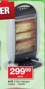 SCE 3 Bar Halogen Heater 1400W-Each