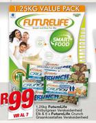 Future Life Ontbytgraan Verskeidenheid Elk 1.25kg & 6xFuture Life Crunch Graankosstafies-For All 7