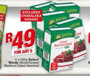 Safari/ Werda Sliced/ Grated Beetroot Salad-5x420g