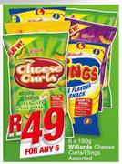 Willards Cheese Curls/ Flings-6x150g