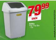 Addis 12Ltr Flip-Top Bin