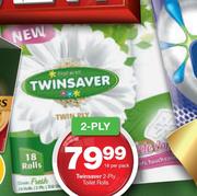 Twinsaver 2 Ply Toilet Rolls 18's-Per Pack