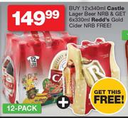 Castle Lager Beer NRB-12x340ml
