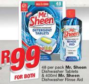 Mr. Sheen Dishwasher Tablets & Mr. Sheen Dishwasher Rinse Aid-400ml