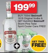 Smirnoff 1818 Original Vodka-750ml