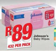 Johnson’s Baby Wipes 432-Per Pack
