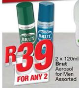Brut Aerosol For Men-2x120ml