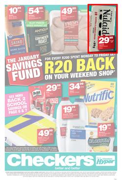 Checkers Western Cape : January Savings Specials (02 Jan - 20 Jan 2019), page 1
