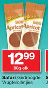 Safari Gedroogde Vrugterolletjies 80g-Each