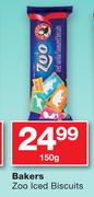 Bakers Zoo Iced Biscuits 150g-Each