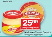 Melrose Cheese Spread/Wedges 200g/250g-Each