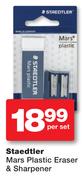 Staedtler Mars Plastic Eraser & Sharpener-Per Set