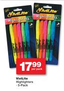ViviLite Highlighters-5 Pack Per Pack
