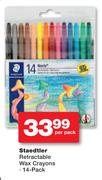 Steadtler Retractable Wax Crayons-14 Pack Per Pack