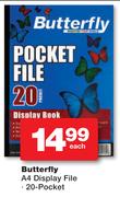 Butterfly A4 Display File-20 Pocket Each