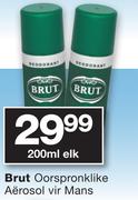 Brut Oorsponklike Aerosol Vir Mans-200ml Elk