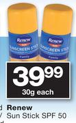 Renew Sun Stick SPF 50-30g Each