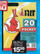 Flip File A4 Display File 20 Pocket-Each