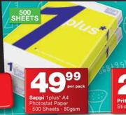 Sappi 1 Plus A4 Photostat Paper 500 Sheets 80gsm-Per Pack