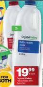 Crystal Valley Pasteurised Milk 2L-Each