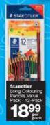 Staedtler Long Colouring Pencils Value Pack 12's-Per Pack