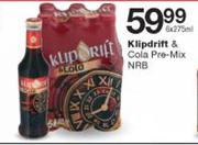 Klipdrift & Cola Pre Mix NRB-6x275ml