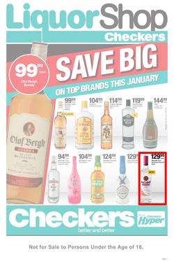 Checkers Liquor Shop Western Cape : Save Big (22 Jan - 4 Feb 2018), page 1